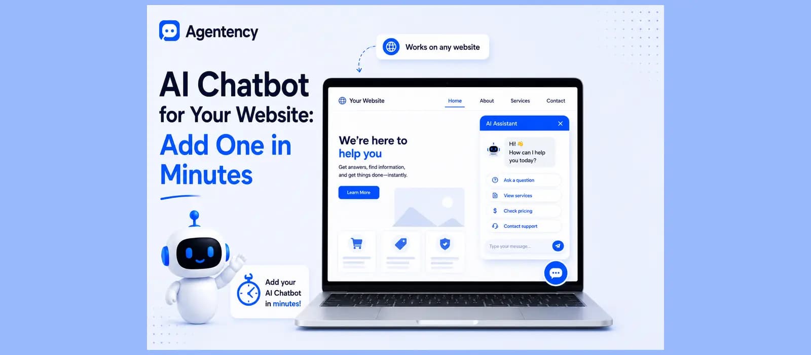 AI Chatbot for Your Website: Add One in Minutes — illustration