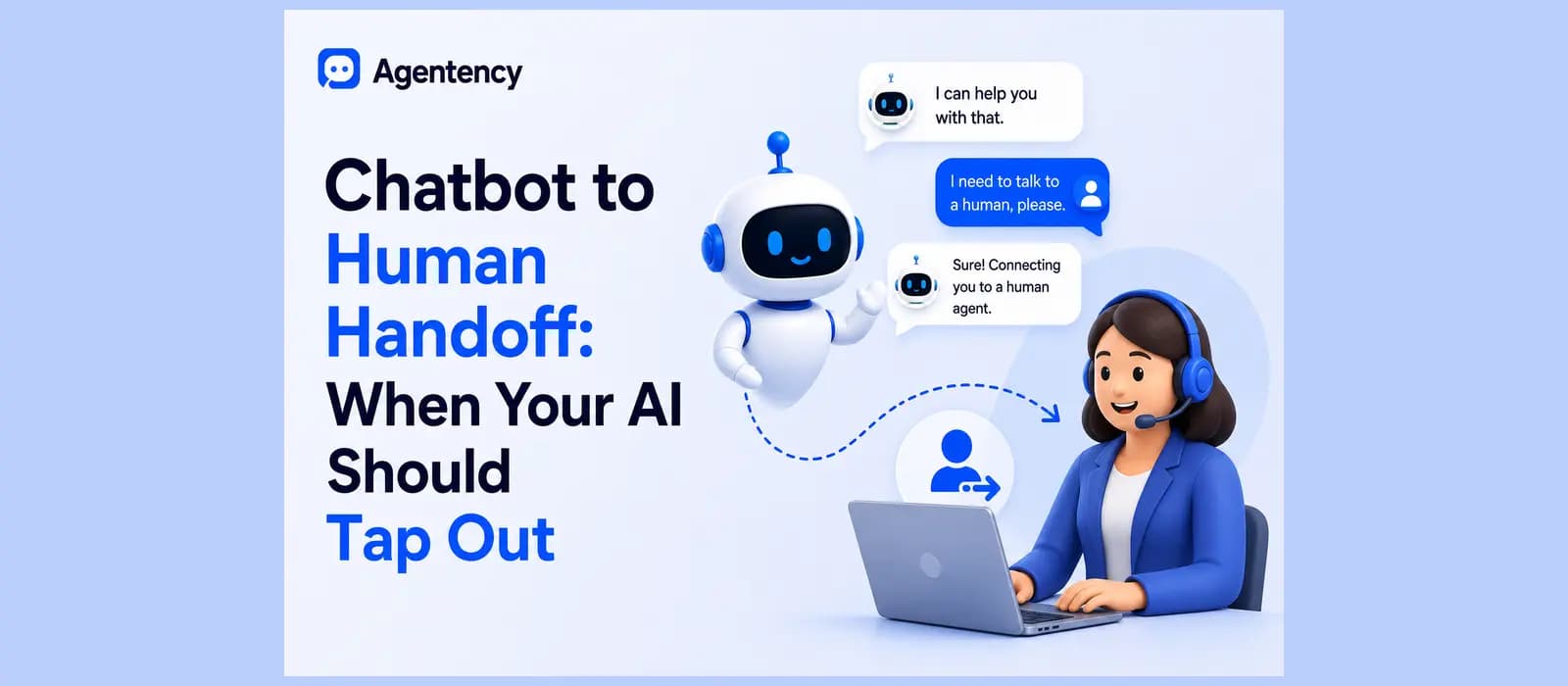 Chatbot to Human Handoff: When Your AI Should Tap Out — illustration